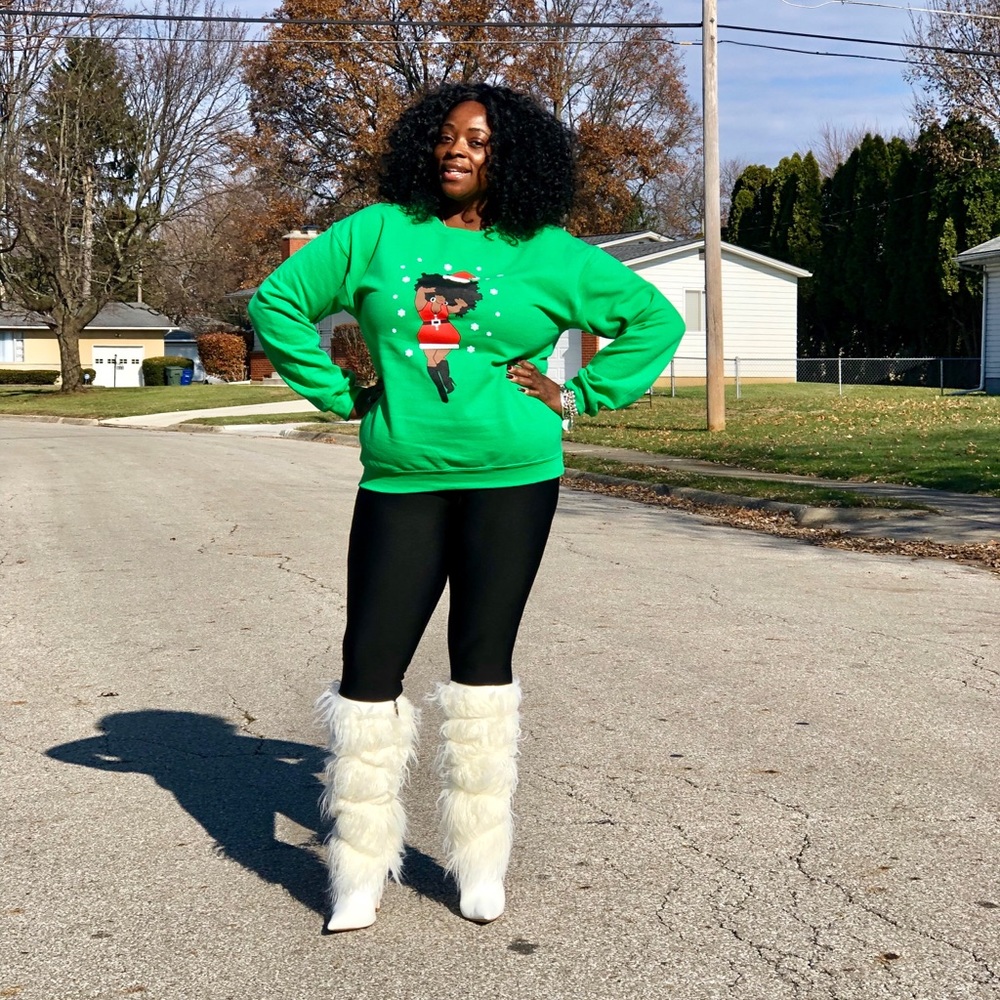 Mrs. Curvy Claus Holiday Sweatshirt L 2X 3X 4X 5X